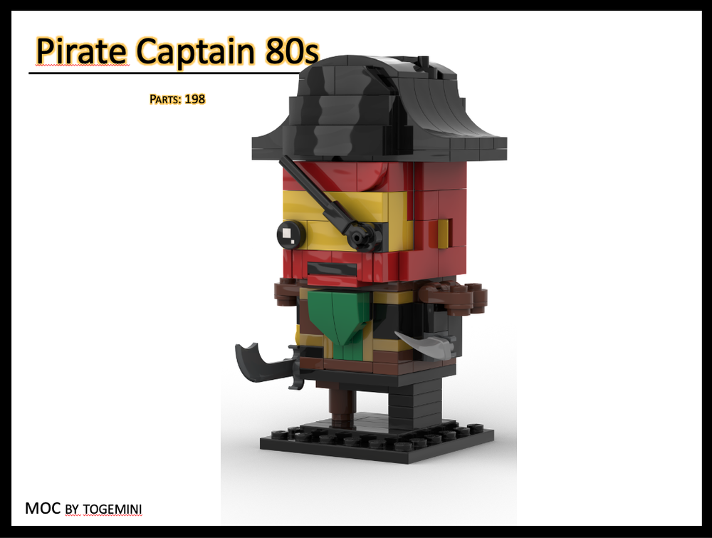 Lego Pirate Captain from the 80s Brickheadz