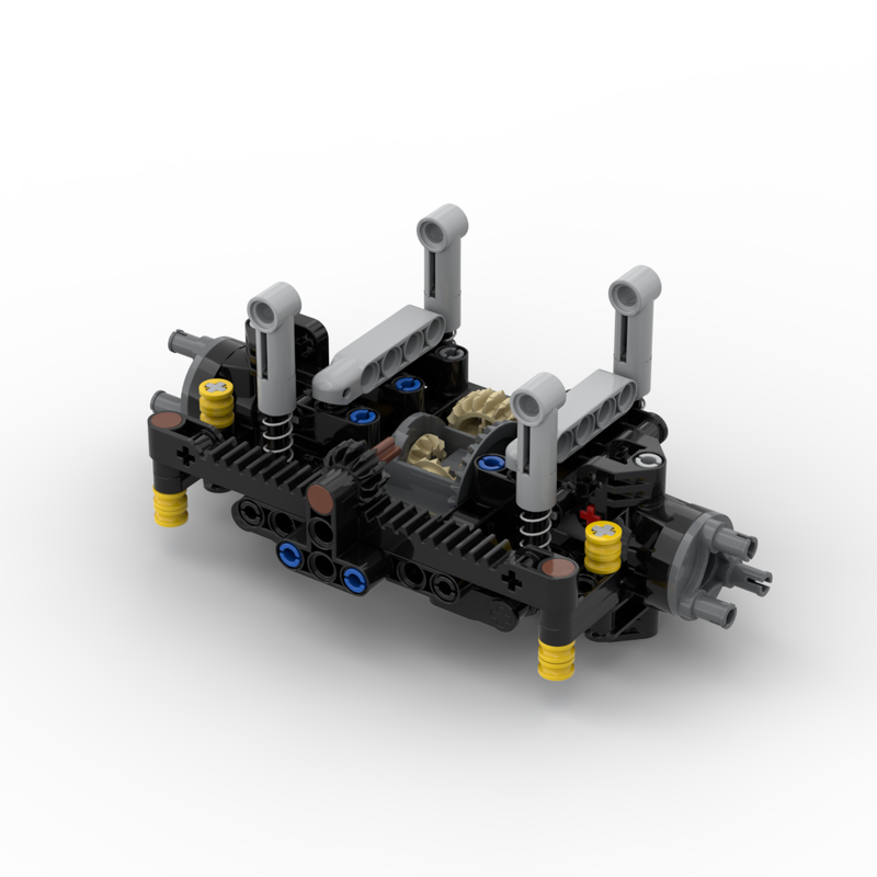 Lego steering and driving axle with suspension