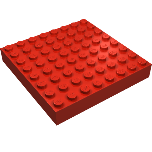 Lego Brick 8 x 8 / Red