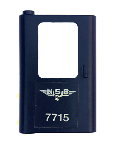 Lego Door 1 x 4 x 5 Train Left, Thin Support at Bottom with Norwegian 'NSB 7715' Pattern (Sticker) - Set 7715