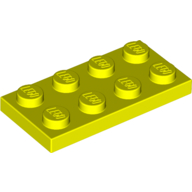 Lego Plate 2 x 4 / Vibrant Yellow