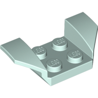 Lego Mudguard 2 x 4 with 2 x 2 Studs and Flared Wings / Light Aqua