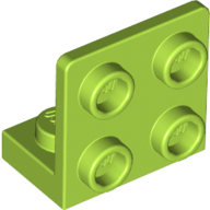 Lego Bracket 1 x 2 - 2 x 2 Inverted / Lime