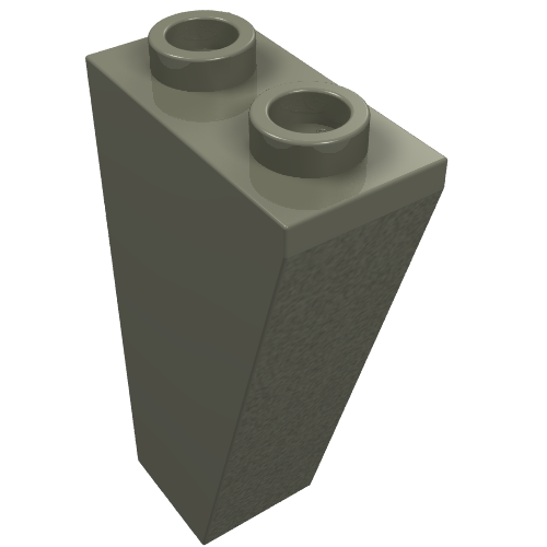 Lego Brick Sloped Inverted 75° 2 x 1 x 3 / Dark Gray