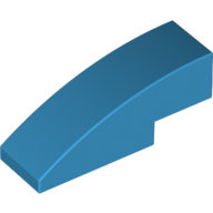 Lego Brick Curved 3 x 1 No Studs / Dark Azure