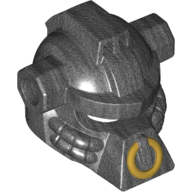 Lego Helmet Demon Bull King Minion with Golden Ring through Nose print / Pearl Titanium