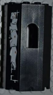 Lego Panel 3 x 4 x 6 with Window with 5 Metal Plates Wall Repairs Pattern on Right Side (Sticker) - Set 2505
