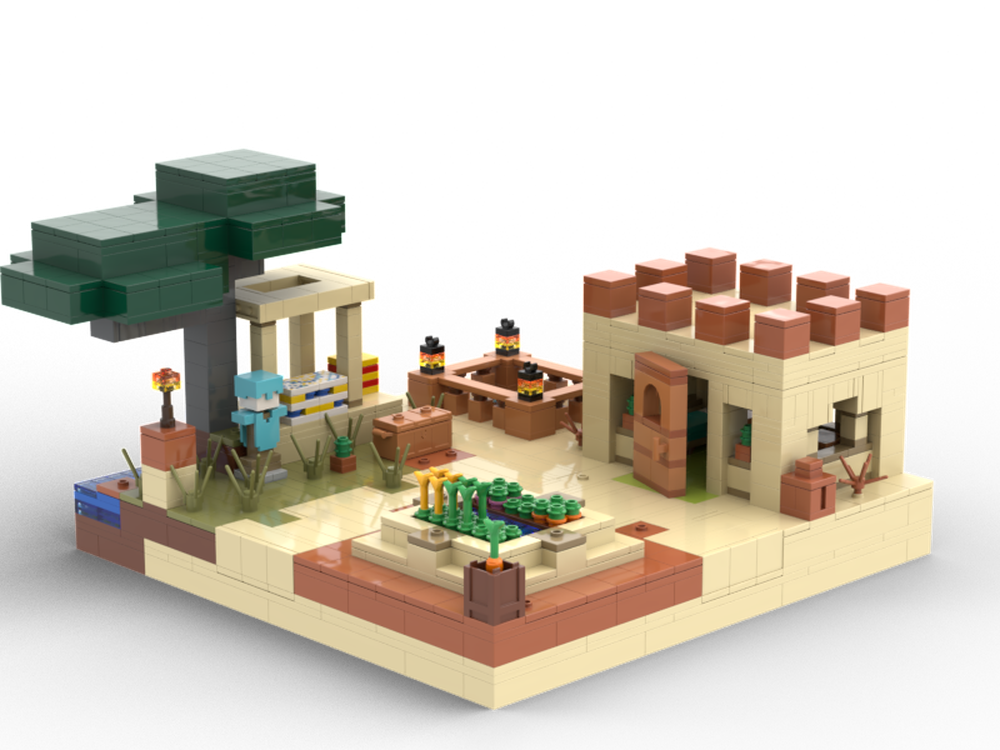 Lego Minecraft Desert Village (Block Accurate)