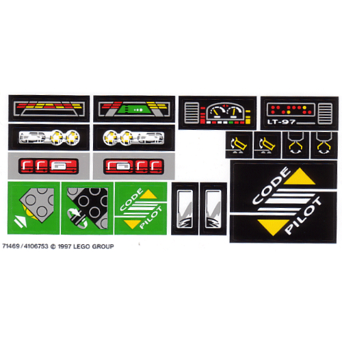 Lego Sticker Sheet for Set 8479-1 / [No Color/Any Color]