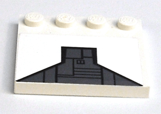 Lego Tile, Modified 4 x 4 with Studs on Edge with Black Lines and Dark Bluish Gray Pattern (Sticker) - Set 7676