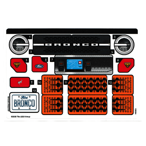 Lego Sticker Sheet for Set 42213-1 / [No Color/Any Color]