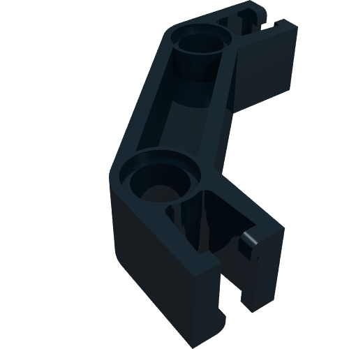 Lego Znap Beam 4, 2 Holes, 2 Bends / Black