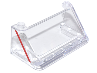 Lego Windscreen 3 x 6 x 2 with Red Stripe Pattern on Both Sides (Stickers) - Set 75828