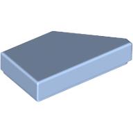 Lego Tile 1 x 2 with Stud Notch Left / Bright Light Blue