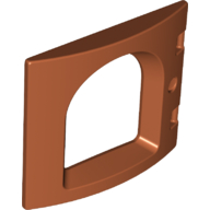 Lego Duplo Door / Window, Castle / Dark Orange