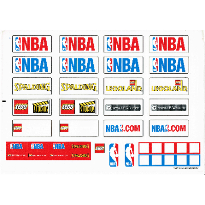 Lego Sticker Sheet for Sets 3432-1, 3433-1 / [No Color/Any Color]