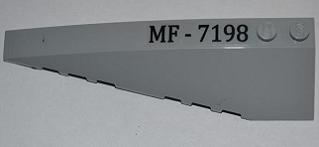 Lego Wedge 10 x 3 Left with 'MF-7198' Pattern (Sticker) - Set 7198