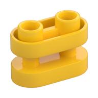 Lego Brick Special 1 x 2 Rounded with Center Bars / Yellow