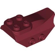 Lego Brick Special 2 x 5 with Slope, Studs on Side / Dark Red