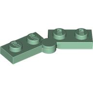 Lego Hinge Plate 1 x 4 Swivel Top / Base - Hollow Clip [Complete Assembly] / Sand Green