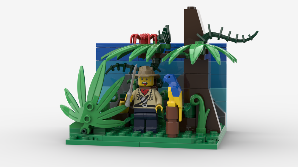 Lego Lost: A Jungle Diorama