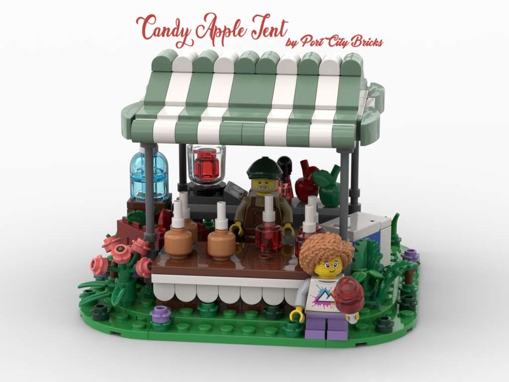 Lego Candy Apple Tent - Market Stall Series