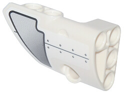 Lego Technic, Panel Fairing # 1 Small Smooth Short, Side A with Gray Panel and Rivets Pattern (Sticker) - Set 42025