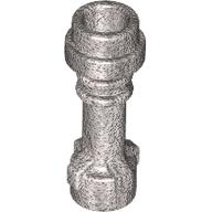 Lego Weapon Lightsaber Hilt with Bottom Ring / Metallic Silver