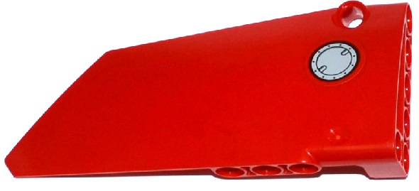 Lego Technic, Panel Fairing #18 Large Smooth, Side B with Filler Cap Pattern (Sticker) - Set 8070
