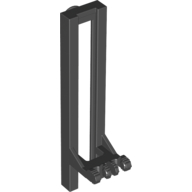 Lego Forklift Mast Wide 1 x 2 Hinge Plate Locking with Rubber Belt Holder / Black