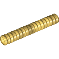 Lego Hose, Ribbed 7mm D. 6L / 4.8cm / Pearl Gold