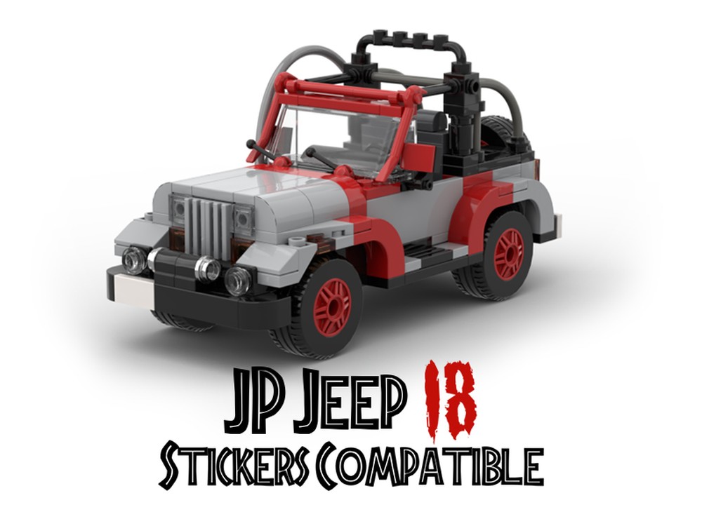 Lego JP Jeep 18 (Compatible with LEGO stickers)