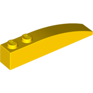 Lego Brick Curved 6 x 1 / Yellow