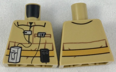 Lego Torso SW Rebel Jumpsuit with Badge and Medium Nougat Utility Belt Pattern / Dark Tan