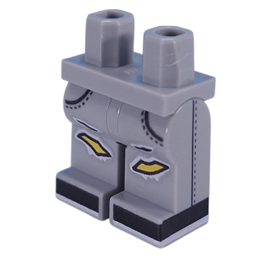 Lego Hips and Light Bluish Gray Legs with Black Sew Lines, Black Shoes, Tears print