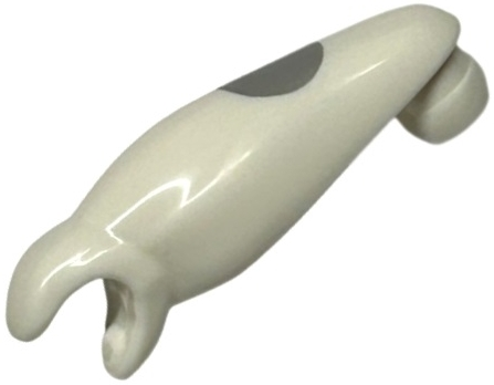 Lego Arm, Long Straight with Fixed Hand with Light Bluish Gray Circle Pattern (Baymax) / White