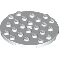 Lego Plate Round 6 x 6 with Hole / White