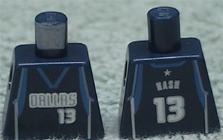 Lego Torso NBA Dallas Mavericks #13 Pattern / Dark Blue