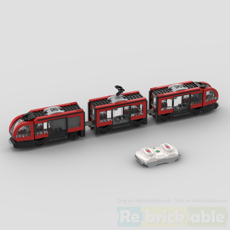 Lego 60423 Downtown tram motorized with Powered Up
