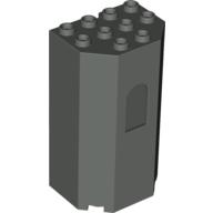 Lego Panel 3 x 4 x 6 with Arched Window / Dark Gray
