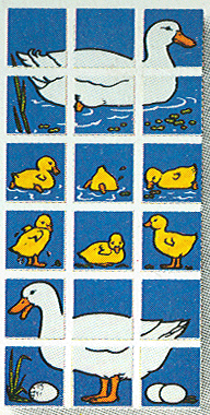 Lego Mosaic Picture Puzzle Key Card, Set 1078-1 - Duck