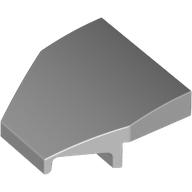 Lego Brick Wedged, Curved 2 x 2 x 2/3 with Notches 27° / Light Bluish Gray