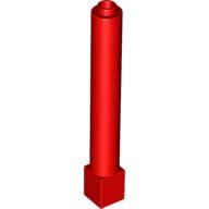 Lego Support Round 1 x 1 x 6 Solid Pillar / Red