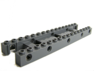 Lego Technic, Brick 4 x 16 (Conveyor Belt Frame) / Dark Bluish Gray