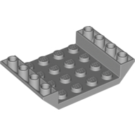 Lego Brick Sloped Inverted 45° 6 x 4 Double with 4 x 4 Recessed / Light Bluish Gray