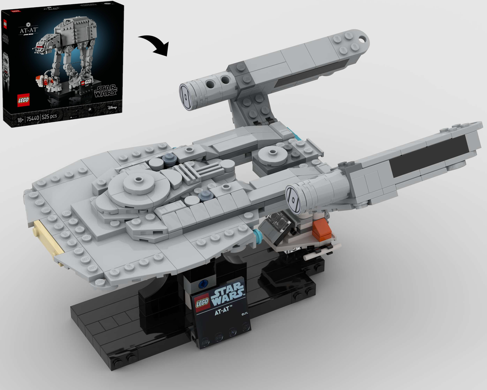 Lego Enterprise NX-01 Midi Scale - Alternate Build of 75440 AT-AT