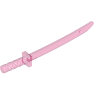 Lego Weapon Sword / Katana / Shamshir with Capped Pommel [Square Guard] / Trans-Dark Pink
