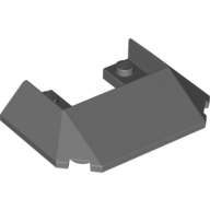 Lego Brick Wedged, Sloped 45° 6 x 4 Double / 33°, 5 Bottom Tubes [Train Roof] / Dark Bluish Gray