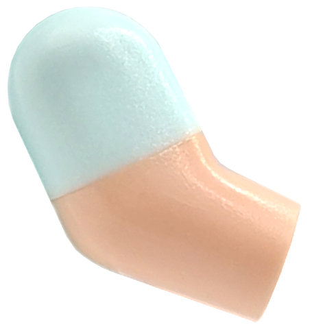 Lego Arm, Right with Molded Light Aqua Short Sleeve  Pattern