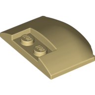 Lego Brick Round 3 x 4 x 2/3 Triple Curved with 2 Sunk Studs / Tan